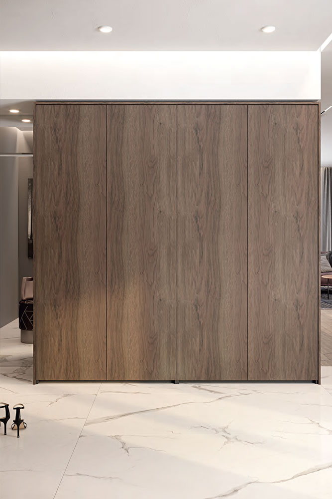 Гардеробный шкаф со складной дверью SMART Anthracite WL